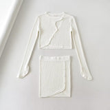 Women's Skirt Short Knitted Bottoming Shirt Women's Skirt Suit