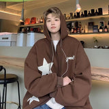 Men Hoodie Vintage XINGX Cardigan Sweater Men's Spring and Autumn Coat