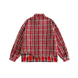 Unisex Jacket Autumn Contrast Color Striped Shirt Coat Women's Clothing