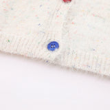 Women Sweater Short Letters Knitted Cardigan Jacket Girls' Sweater