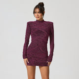 Woman Dresses Women's Spring Leisure round Neck Long Sleeve Pullover Short Dress