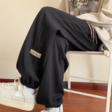 Men Sweatpants Waffle Pants Men's Spring and Autumn Casual All-Match Sweatpants Retro