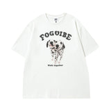 Men T Shirt Vintage Vibe Printed Distressed Couple Short Sleeve T-shirt Men and Women