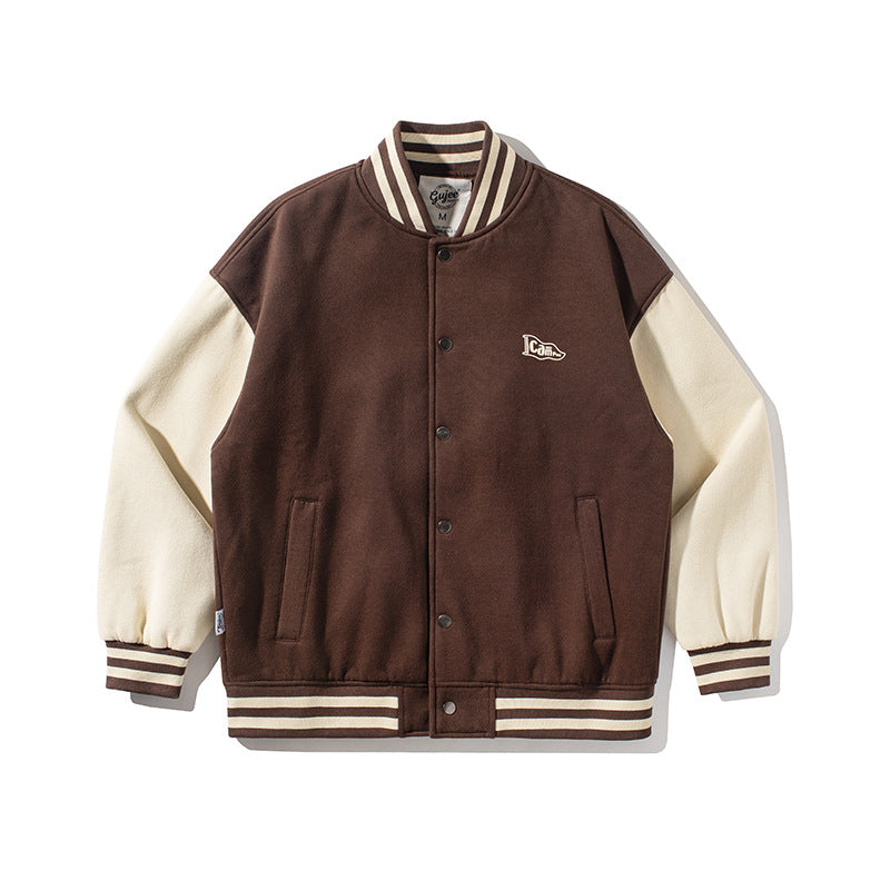Varsity Jacket Vintage Autumn Retro Loose Letters
