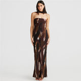 Women Desses Dress Printed Elegant Slim Fit Long Dress