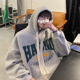 Men Hoodie Hooded Sweater Men's Hong Kong Style Coat Autumn and Winter