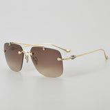 Chrome Hearts Sunglasses Frameless Ultra Light Titanium Pilot Sunglasses