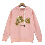 Palm Angle Hoodie Palm Angels Broken Bear Embroidered Hoodie Loose