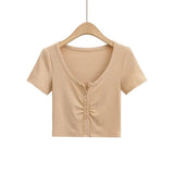 Women T-shirt Short Sleeve T-shirt Top Women's Summer round Neck