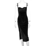 Homecoming Dresses Tight Fashion Slim Slim Split Suspender Dress