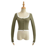 Women T-Shirt Bottoming Shirt Autumn and Winter Women's Short T-shirt Thread Top