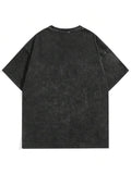 Loose Fit Men's Letter Print Round Neck