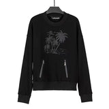 Palm Angle Jacket Palm Angels WANG Jiaer Printed Long-Sleeved Sweater for Men and Women