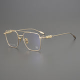 CHH Chrome Hearts Glasses Double Beam Ultra Light Titanium Frame Myopia Glasses Frame