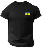 Classic Ukraine Trident Flag Coat of Arms Military Men