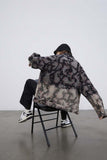 Unisex Jacket Fall Paisley Washed Jacket Women's Clothing