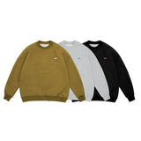 Unisex Hoodie Spring College Style Embroidery Casual Loose round Neck