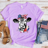 Women's Independence Day T Shirt round Neck Short Sleeve T-shirt Women's Top