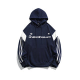 Unisex Hoodie Retro Patchwork Loose Hooded Sweater Couple