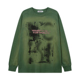 Men Long Sleeve Shirt Old Vintage Long Sleeve T-shirt Men and Women Idle Style