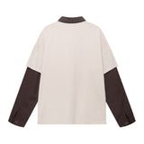Unisex long-sleeved shirt men's autum lapel