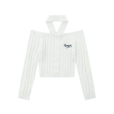 Women Sweater Cropped Knitted Cardigan Women's Long Sleeve Top