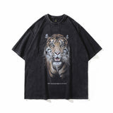 Men T Shirt Vintage Print Short Sleeves T-shirt Women Loose