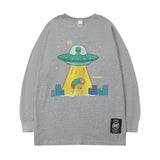 Men Long Sleeve Shirt Printed Long Sleeve T-shirt Men's and Women's Ins Loose Sweater Top