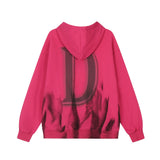 Men Hoodie Paste Cloth Embroidery Letter Inkjet Hooded Sweater