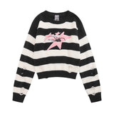 Women Sweater Short Sweater Women's Autumn Leisure round Neck Sweater