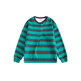 Unisex Hoodie College Style Fashion Brand Striped Sweater round Neck