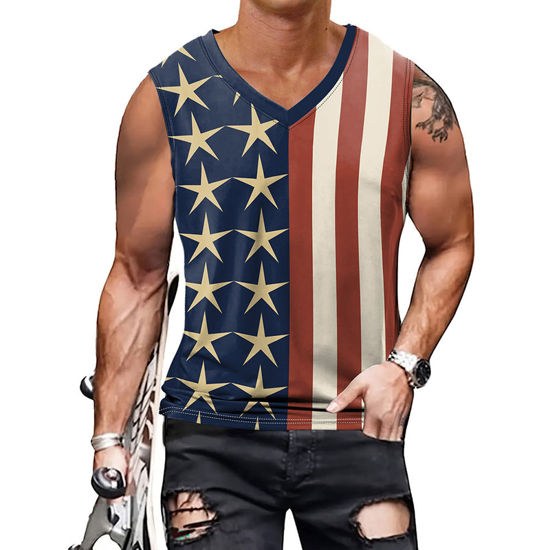 National Flag Day T Shirts Summer Men's Independence Day Men's Clothing Print Top