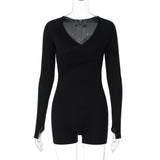 Women Dresses Winter Fashion Hot Girl V-neck Slim-Fit Long Sleeve Dress