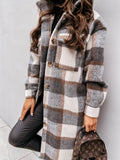Plaid Trench Coat Spring and Autumn Long Sleeve Plaid Printed Shirt