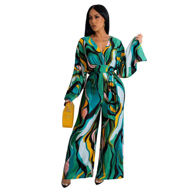 Jungle Print Maxi Dress Fashion Women's Wear Casual Printing
