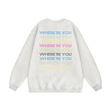 Men Hoodie round Neck Sweater Autumn Loose Casual Long Sleeves Pullover Sweater Sweater