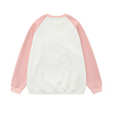 Men Hoodie Five-Pointed Star Flocking Embroidered Crew Neck Sweatshirt