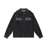 Men Denim Jacket Men's Washed Denim Jacket Vest