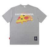 Men T Shirt Neckline Letter Print Casual Loose round Neck T-shirt Short Sleeve Men and Women