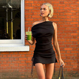 Woman Dresses Women's Spring Shoulder Stitching Short Dress