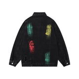 Graffiti Bomber Jacket Cardigan Jacket Men and Women Loose Casual