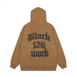 Men Hoodie Letter Hooded Pullover Men's Sweater Autumn and Winter Loose Hoodie