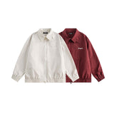 Unisex Jacket Embroidered Plaid Retro Jacket