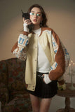 Unisex Jacket Fall Color-Blocking Stand Collar Coat Women's Clothing