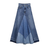 Women Skirt Women's Spring Clothing Style Patchwork Casual Skirt