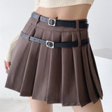 Women Skirt High Waist Suit Short Skirt Pleated Skirt