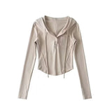 Women's T-Shirt Autumn T-shirt Top Women's Short Stitching Bottoming Shirt