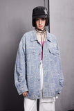 Unisex Jacket Autumn Jacquard Washed Denim Jacket