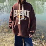 Men Hoodie Hooded Sweater Men's Hong Kong Style Coat Autumn and Winter