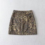 Women Skirt Autumn Skirt Women's High Waist Denim Skirt